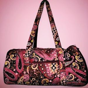 Floral duffel bag and tote bag